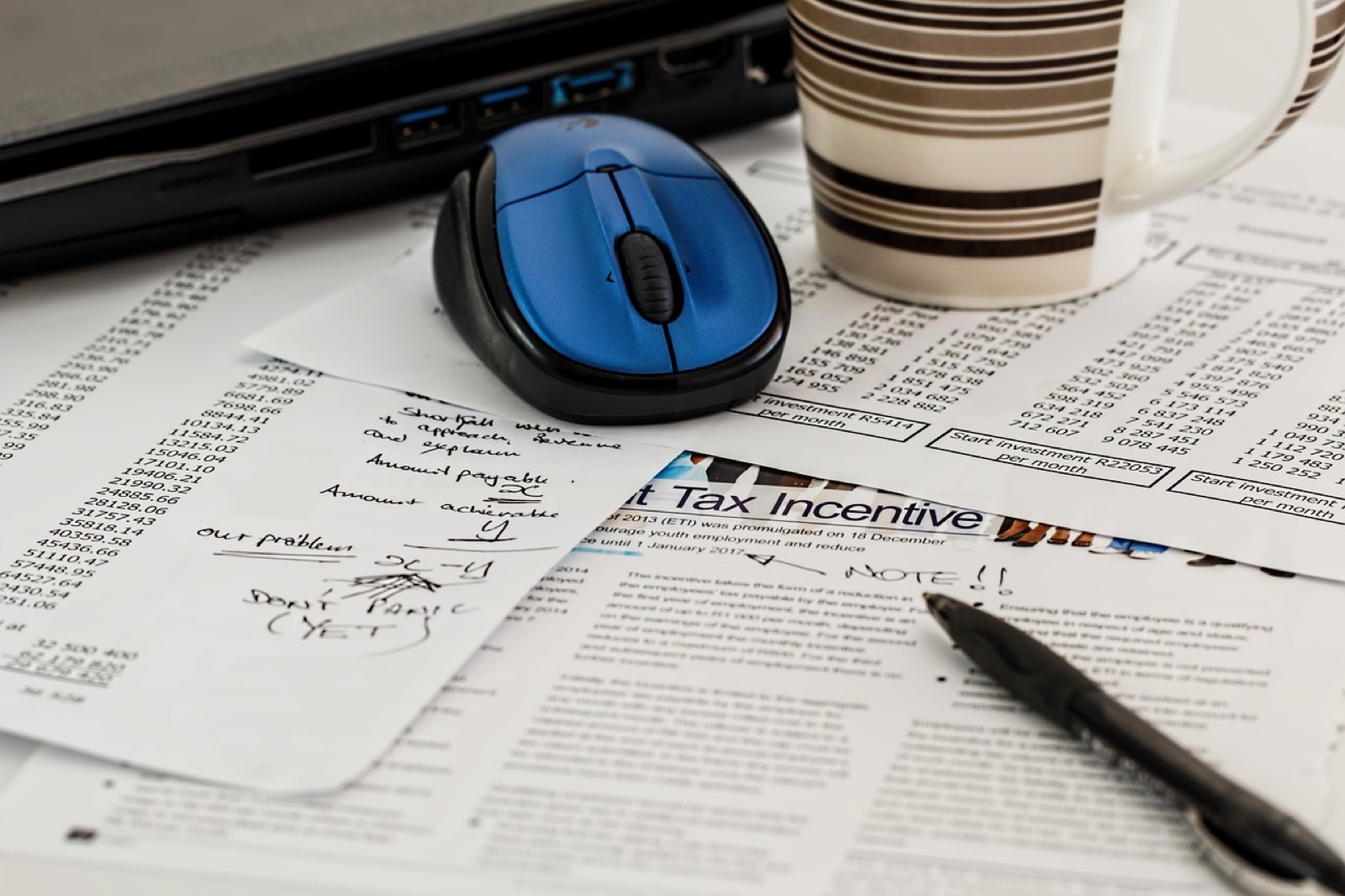 Tax forms and paperwork for federal tax credit claims